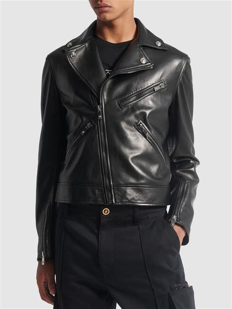 versace harliquin sports jacket|Versace biker jacket.